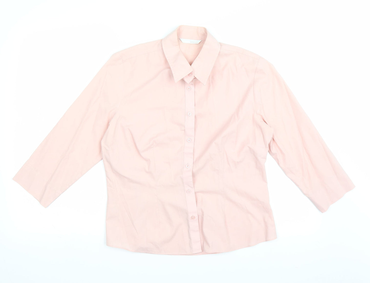 AMARANTO Womens Pink   Basic Button-Up Size 14