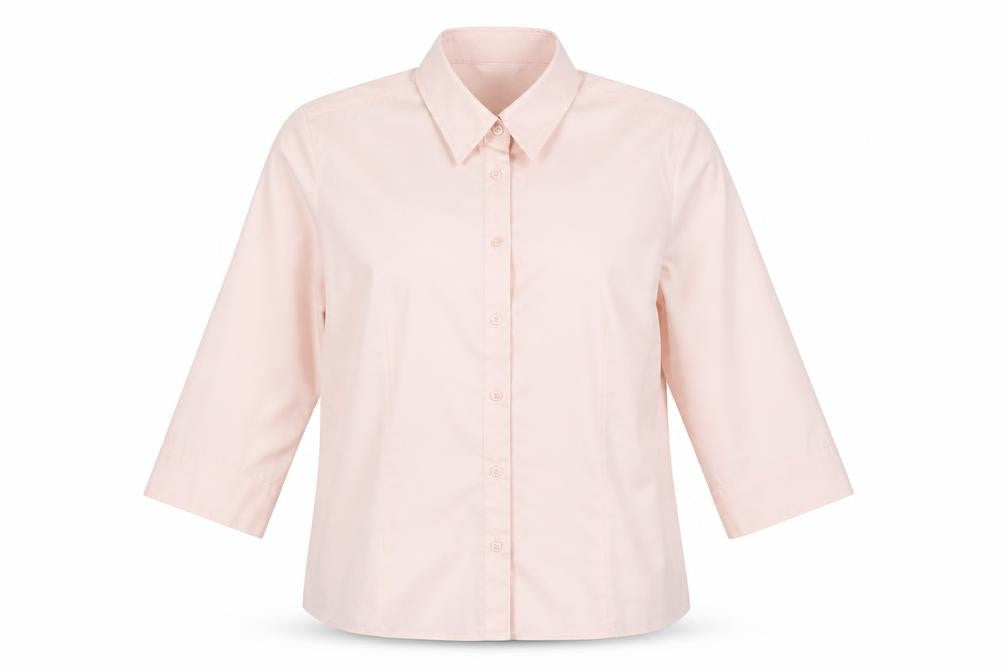 Womens UK Size 14 AMARANTO Pink Basic Button-Up