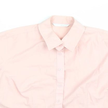 AMARANTO Womens Pink   Basic Button-Up Size 14