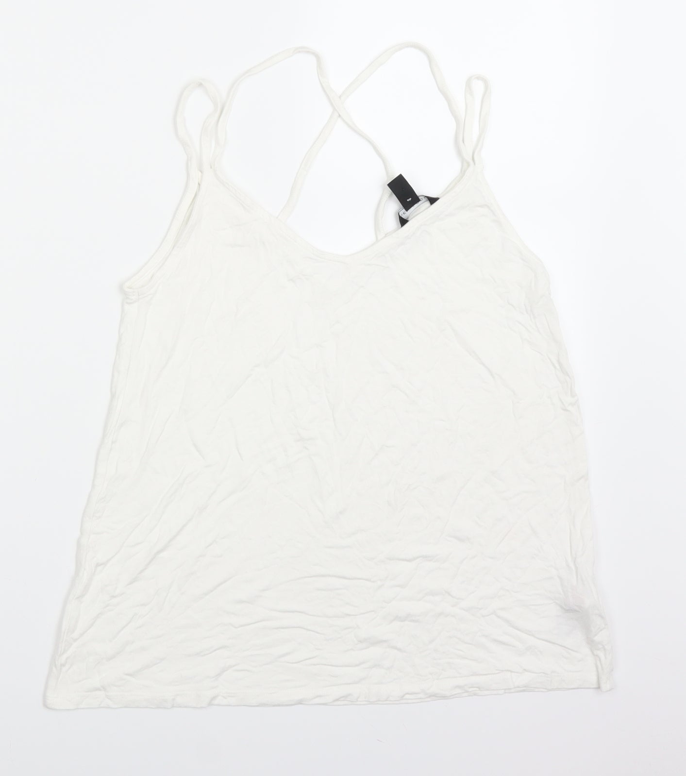Womens UK Size 10 New Look White Camisole Tank