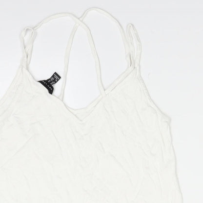 Womens UK Size 10 New Look White Camisole Tank