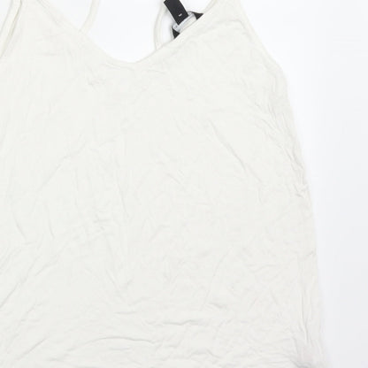 Womens UK Size 10 New Look White Camisole Tank