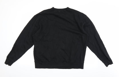 Mennace Mens Black   Pullover Jumper Size M
