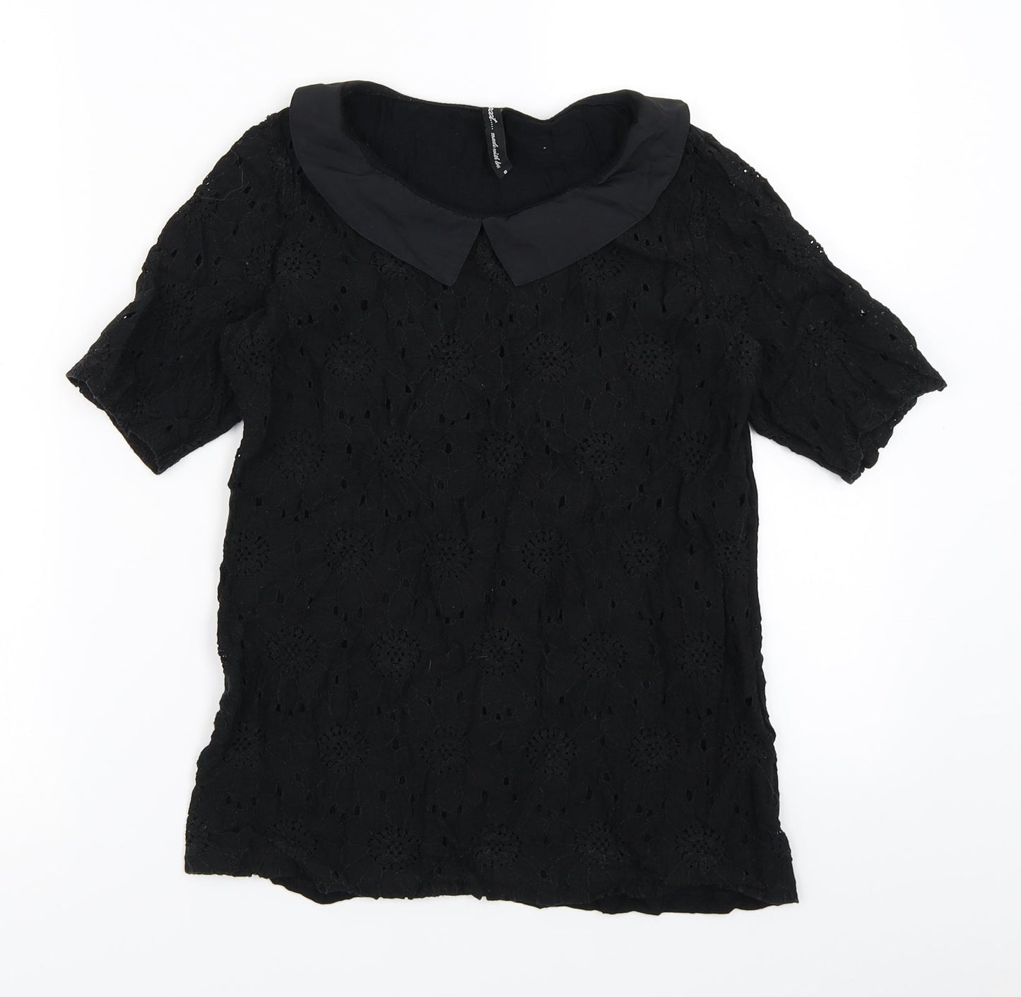 Womens UK Size 8 NEXT Black Basic T-Shirt