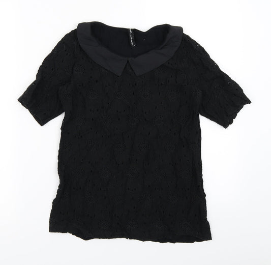 Womens UK Size 8 NEXT Black Basic T-Shirt
