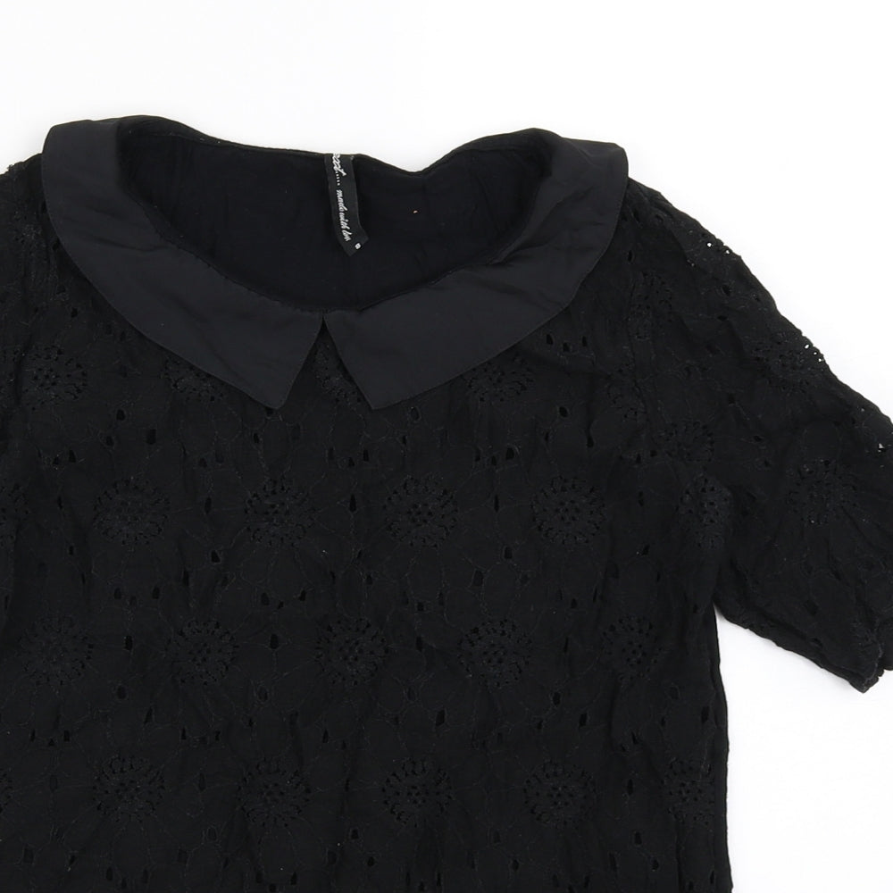 Womens UK Size 8 NEXT Black Basic T-Shirt