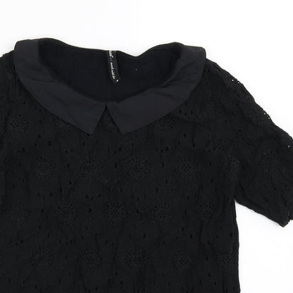 Womens UK Size 8 NEXT Black Basic T-Shirt