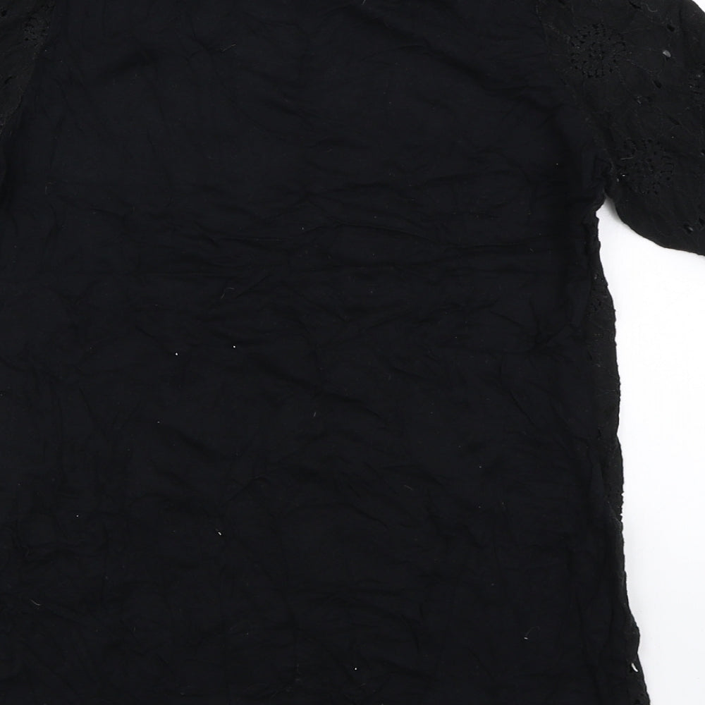 Womens UK Size 8 NEXT Black Basic T-Shirt