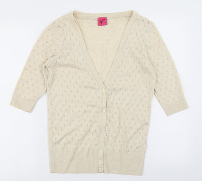 G21 Womens Beige   Cardigan Jumper Size 10