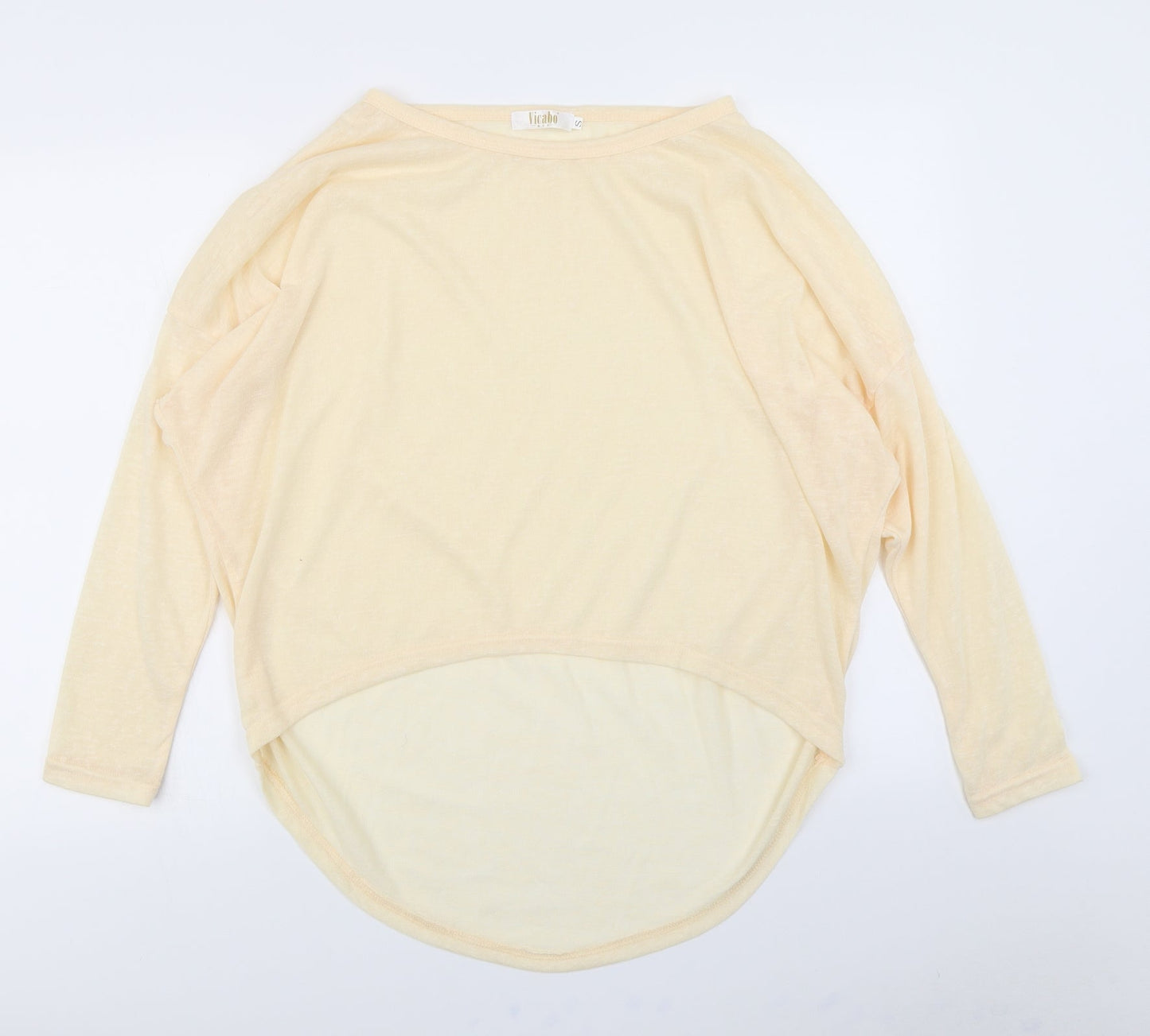 Vicabo Womens Yellow   Basic T-Shirt Size S