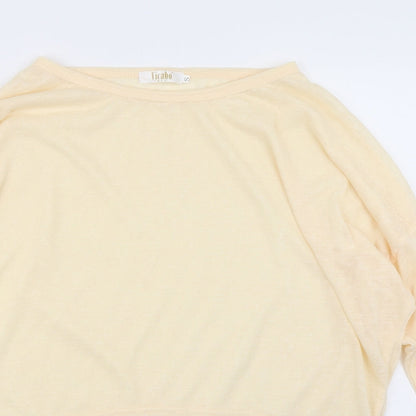 Vicabo Womens Yellow   Basic T-Shirt Size S