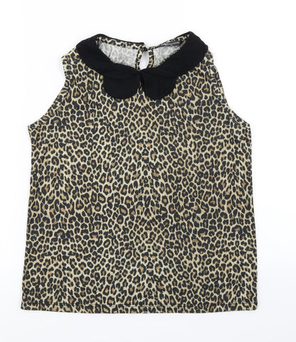 Womens UK Size 10 Internacionale Brown Basic Tank