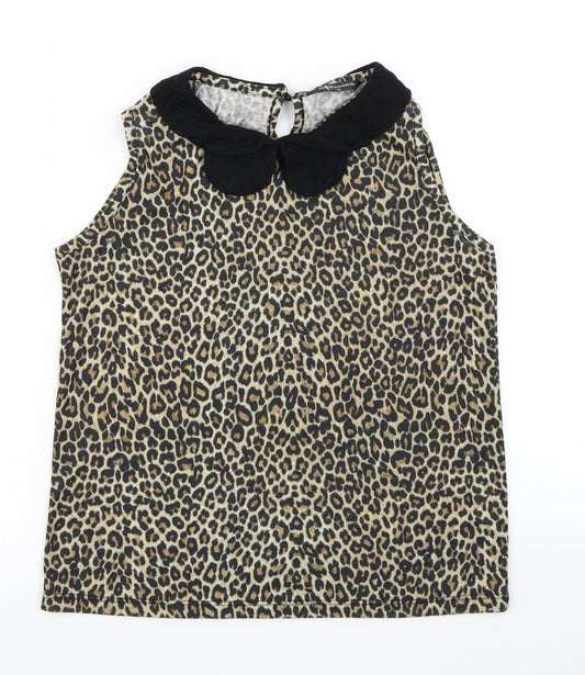Womens UK Size 10 Internacionale Brown Basic Tank