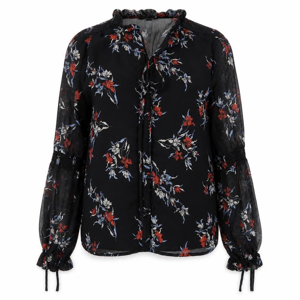 Womens UK Size 8 River Island Black Basic Blouse