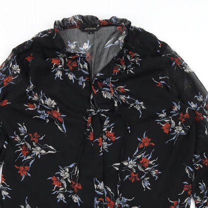 Womens UK Size 8 River Island Black Basic Blouse