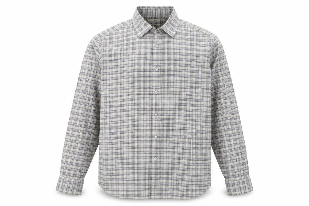Mens UK Size XL Lucky Brand Grey  Button-Up Long Sleeve Casual Shirt