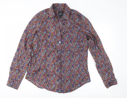 Womens UK Size XS Gap Multicoloured Basic Button-Up