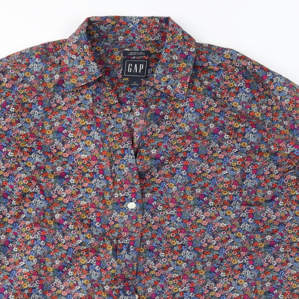 Womens UK Size XS Gap Multicoloured Basic Button-Up