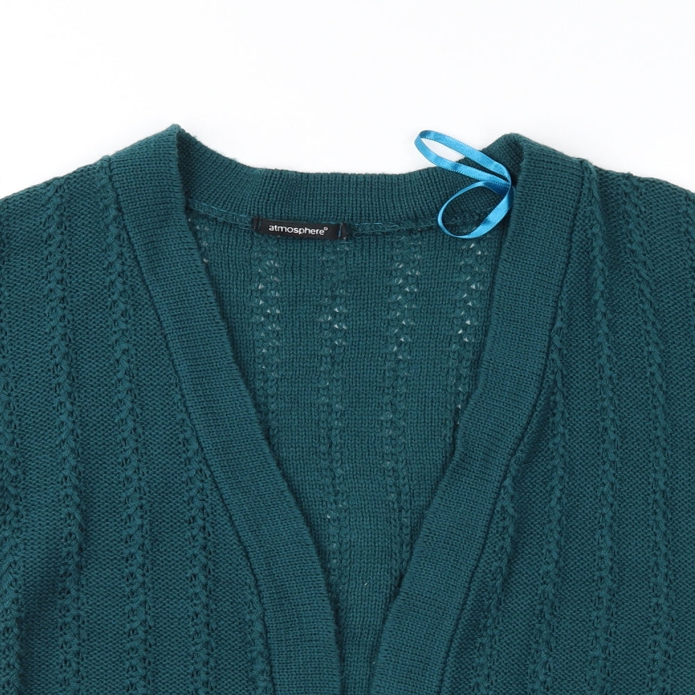 Atmosphere Womens Green  Knit Cardigan Jumper Size 8
