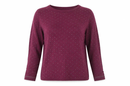 River Island Womens Purple Geometric Knit Pullover Jumper Size 12