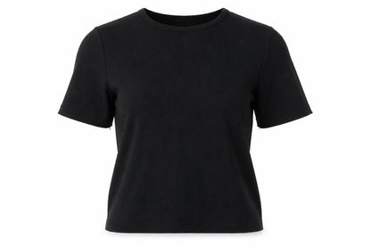 Womens UK Size 4 Boohoo Black Basic T-Shirt