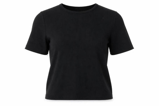 Womens UK Size 4 Boohoo Black Basic T-Shirt