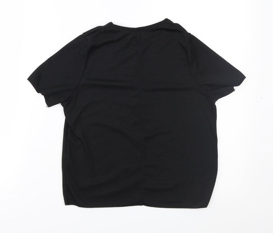 Boohoo Womens Black   Basic T-Shirt Size 4