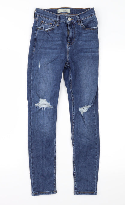 Topshop Womens Blue  Denim Skinny Jeans Size 26 in L30 in