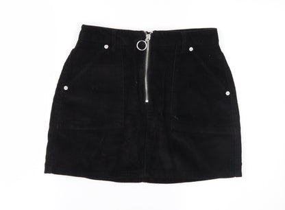 Womens UK Size 8 Topshop A-Line Corduroy Skirt