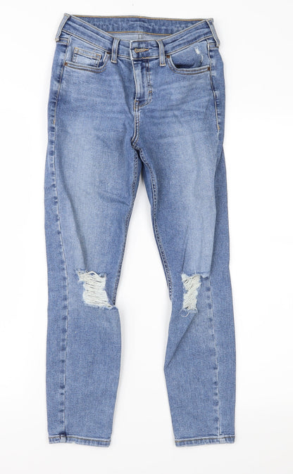 Topshop Womens Blue  Denim Cropped Jeans Size 26 in L23 in