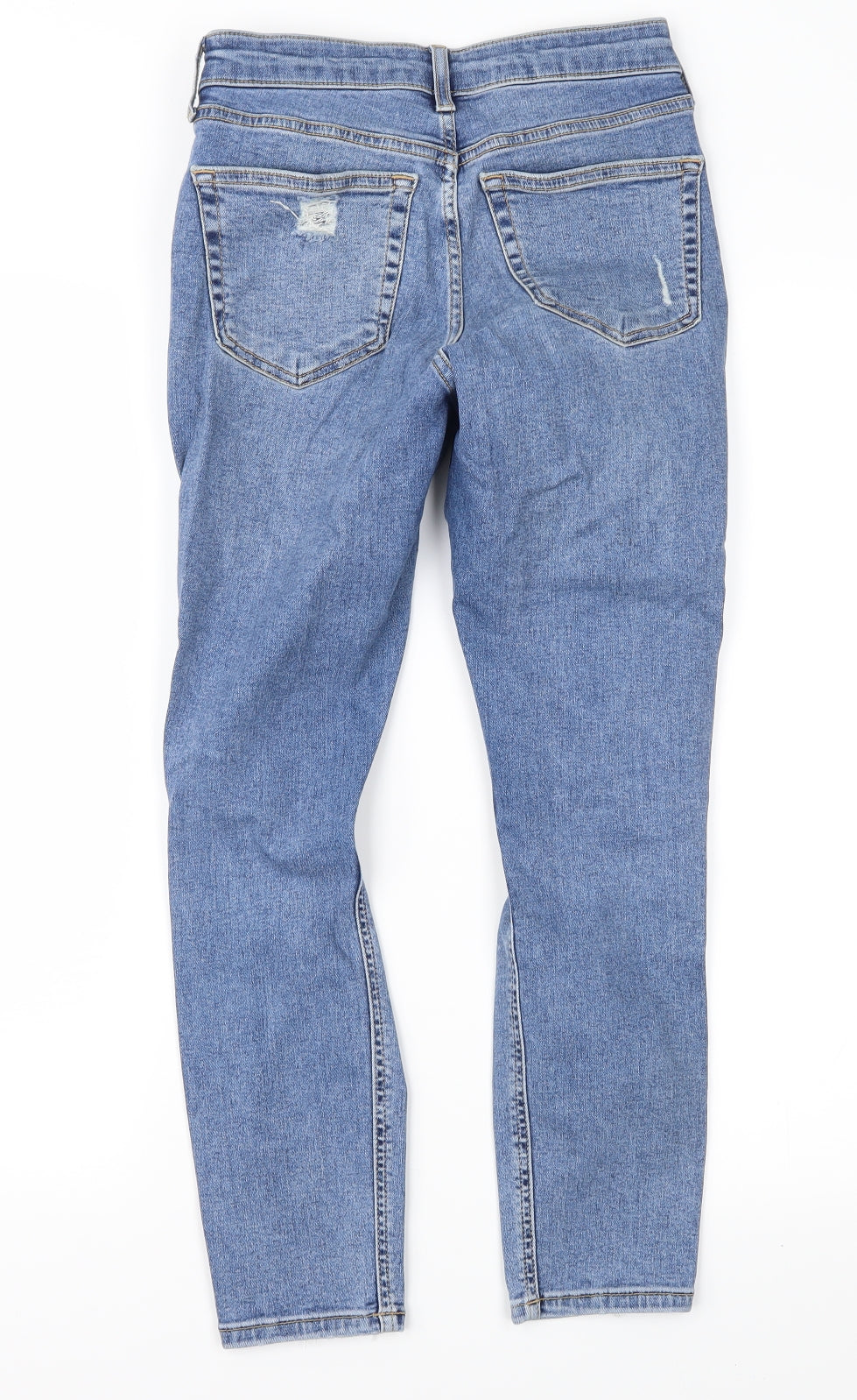 Topshop Womens Blue  Denim Cropped Jeans Size 26 in L23 in