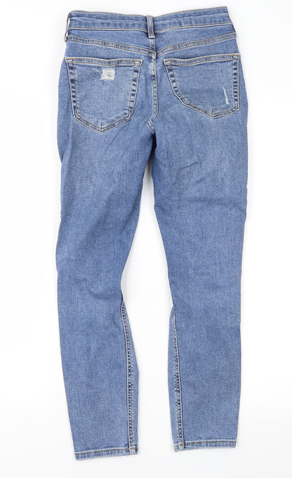 Topshop Womens Blue  Denim Cropped Jeans Size 26 in L23 in