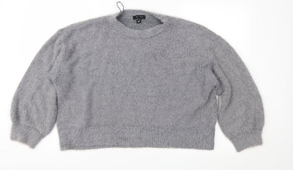 New Look Womens Grey  Knit Pullover Jumper Size L