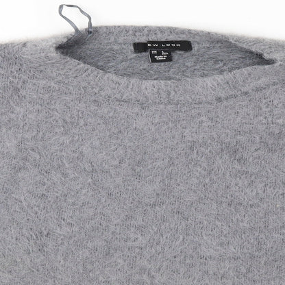 New Look Womens Grey  Knit Pullover Jumper Size L