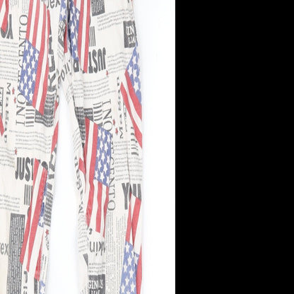 Womens UK Size 6 Toxik3 Regular Fit Skinny White Jeans