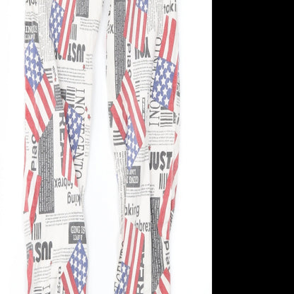 Womens UK Size 6 Toxik3 Regular Fit Skinny White Jeans