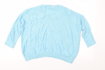 Topshop Womens Blue  Knit Pullover Jumper Size 8