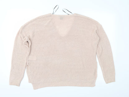 H&M Womens Pink  Knit Pullover Jumper Size XS