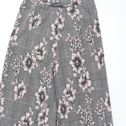 Primark Womens Grey Floral  Trousers  Size 10 L23 in - wide leg cropped