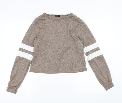 Boohoo Womens Brown   Pullover Jumper Size M
