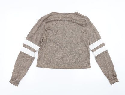 Boohoo Womens Brown   Pullover Jumper Size M