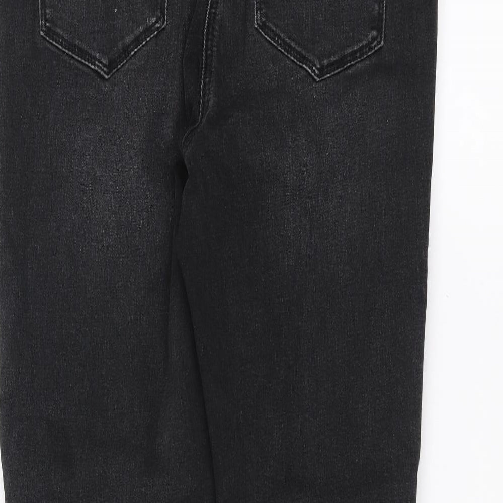 Matalan Womens Black  Denim Skinny Jeans Size 12 L26 in - velvet stripe