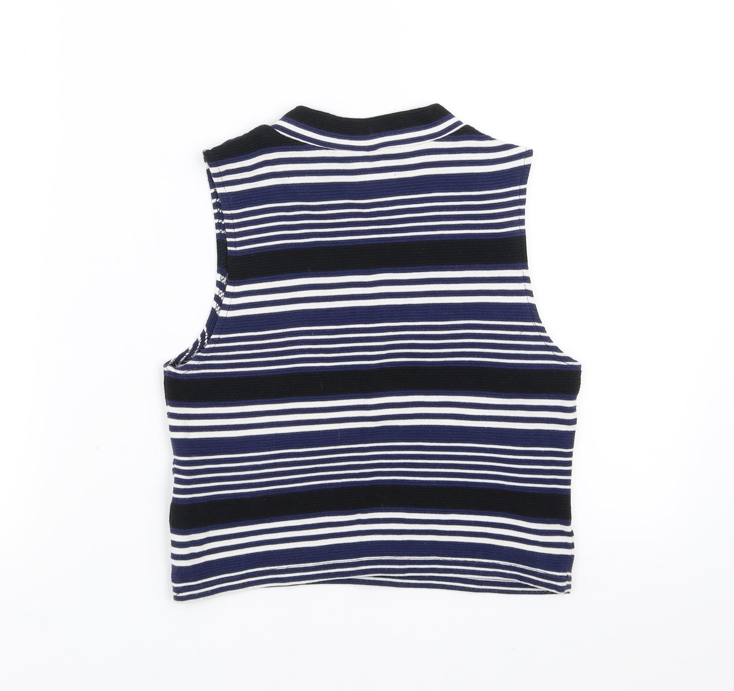 Divided by H&M Womens Blue Striped  Basic Tank Size M