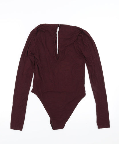 Topshop Womens Purple   Bodysuit One-Piece Size 8