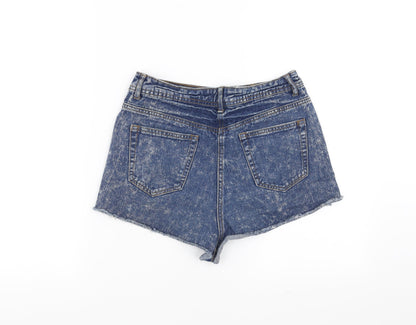 Blonde & Blonde  Womens Blue  Denim Hot Pants Shorts Size 10 - distressed hem
