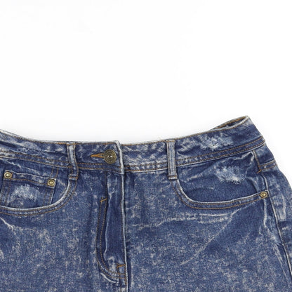 Blonde & Blonde  Womens Blue  Denim Hot Pants Shorts Size 10 - distressed hem