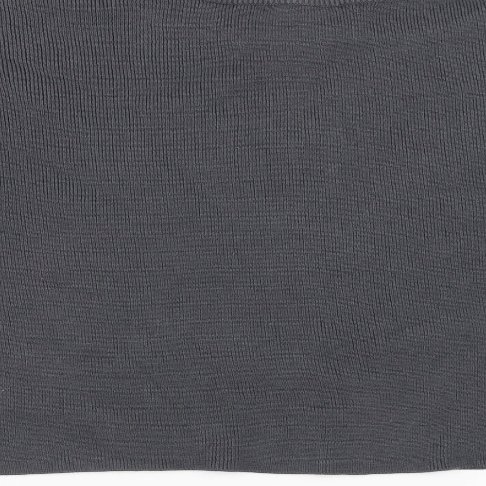 New Look Womens Grey   Pullover Jumper Size 12  - tie sleeve detail