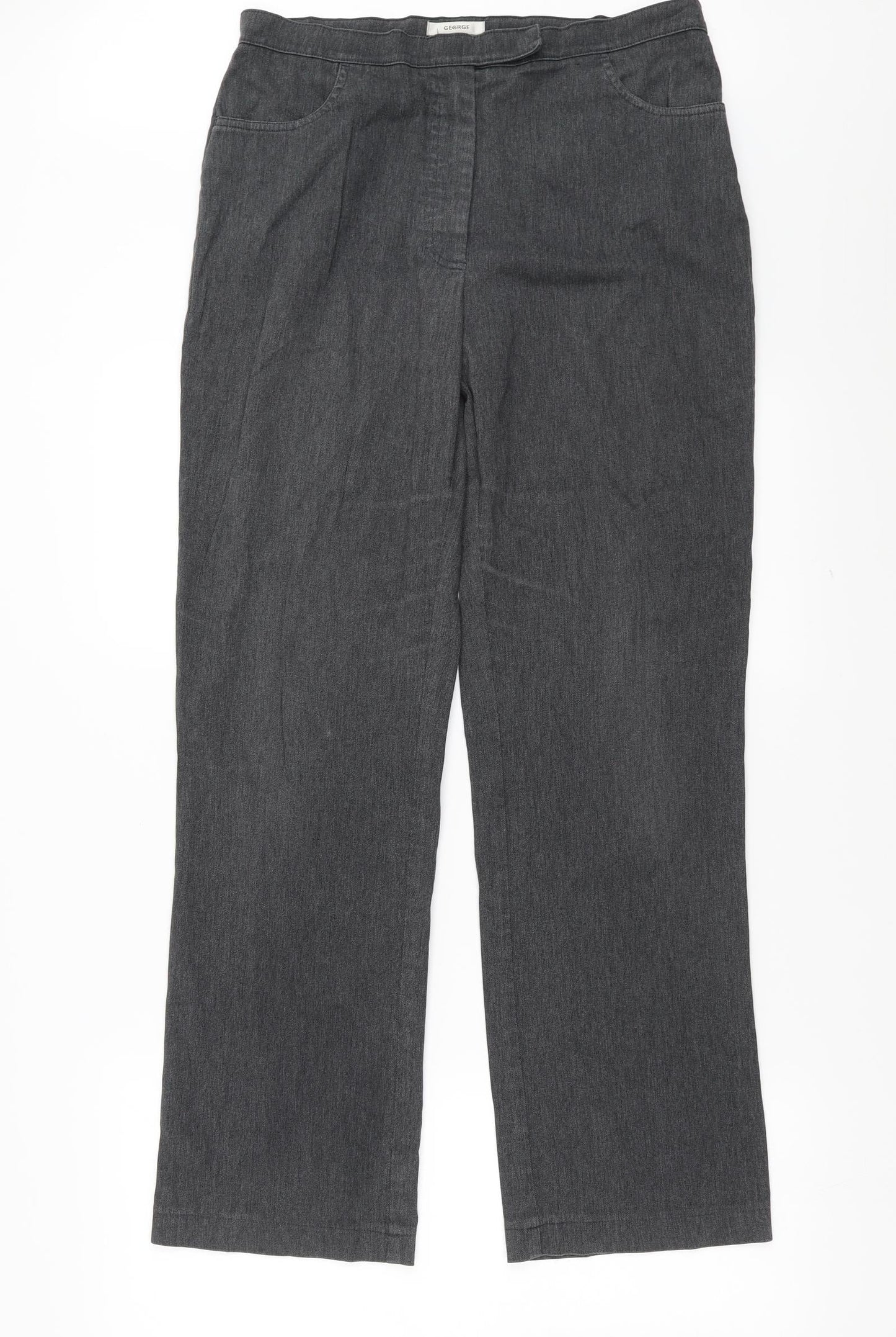 George Womens Grey   Trousers  Size 12 L30 in
