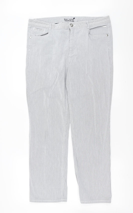 Womens UK Size 36 in Marks and Spencer Regular Fit  Blue Trousers