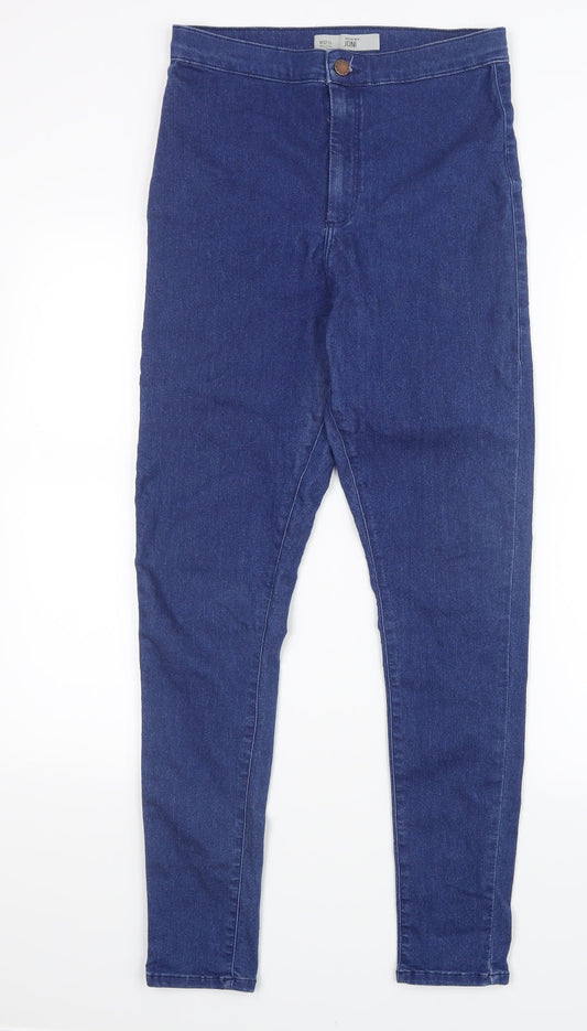 Topshop Womens Blue  Denim Straight Jeans Size 28 in L28.5 in